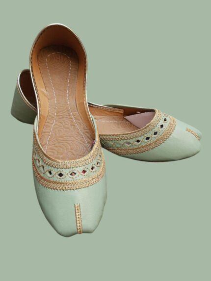 Stylish Women's Velvet Khussa with Thread Work - 1 Pair